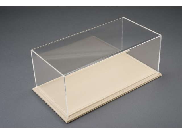 Display Case Maranello with Beige Leather Base - 230x120x85mm. 1:24 Atlantic Model
