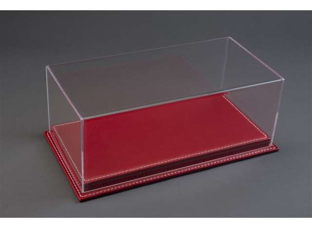 Display Case Mulhouse with Red Leather Base - 230x120x85mm 1:24 Atlantic Model