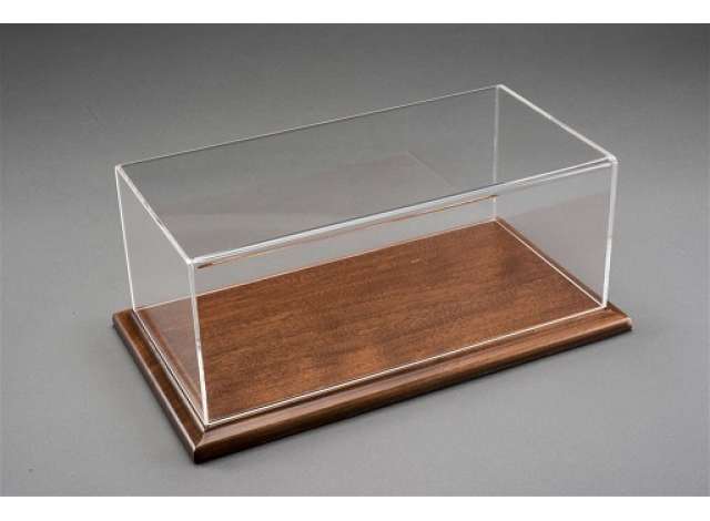 Display Case Molsheim with Mahogany Base - 230x120x85mm 1:24 Atlantic Model