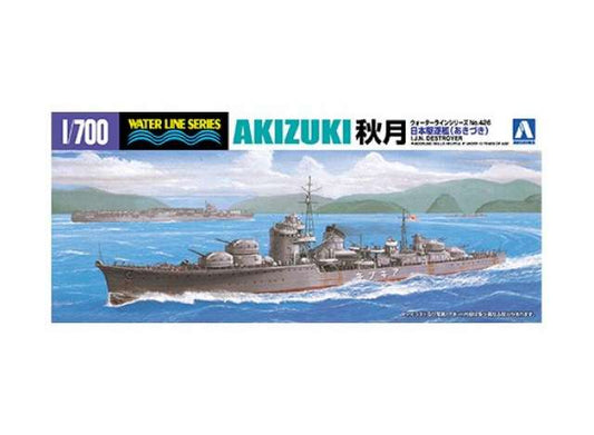 I.J.N Destroyer Akizuki, plastic modelkit 1:700 Aoshima Model