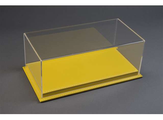 Display Case Mulhouse with Yellow Leather Base - 170x80x70mm 1:43 Atlantic Model