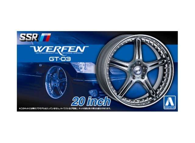 #51 SSR Werfen GT-03 20inch, plastic modelkit 1:24 Aoshima Model