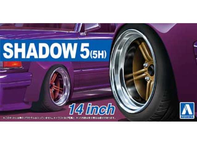 #66 Shadow5 (5H) 14 inch Wheels set 1:24 Aoshima Model