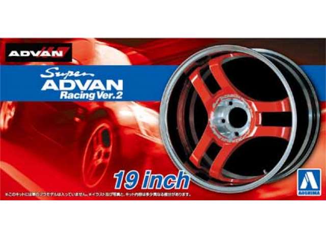 #69 Super Advan Racing ver.2 19 inch Wheels set 1:24 Aoshima Model