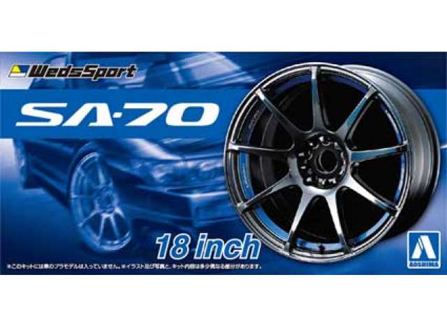 #72 Weds Sports SA-70 18inch Wheels set 1:24 Aoshima Model