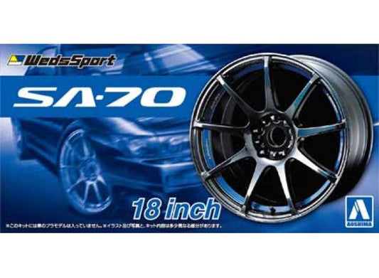 #72 Weds Sports SA-70 18inch Wheels set 1:24 Aoshima Model