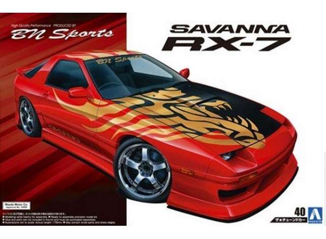 Mazda SAVANNA FC3S RX-7 *BN Sports*, plastic modelkit 1:24 Aoshima Model