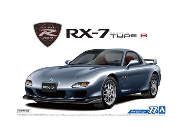 #77 2002 Mazda RX-7 FD3S Spirit R Type B, plastic modelkit 1:24 Aoshima Model