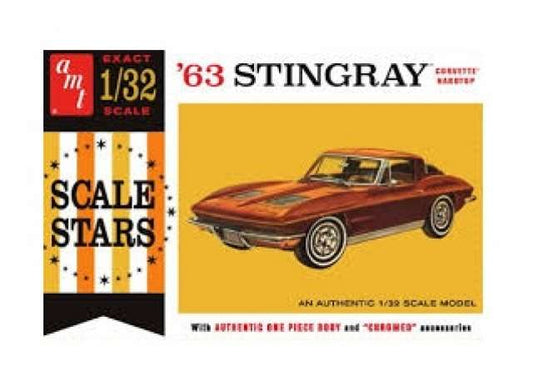 1963 Chevy Corvette, plastic modelkit 1:32 AMT Model