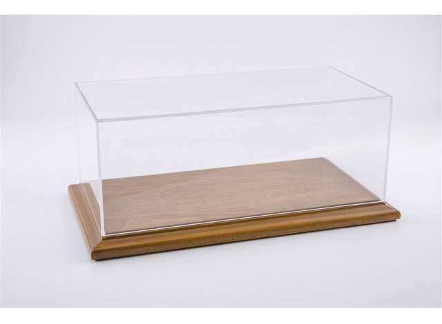 Display Case Molsheim with Walnut Base - 510x240x190mm 1:12 Atlantic Model