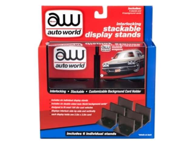 Stacking Display stand (6 Pack), black 1:64 Auto World Model