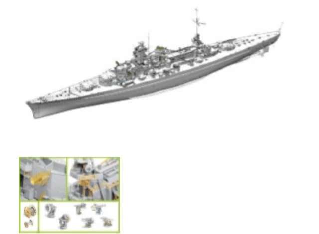 German Battleship Scharnhorst 1940, plastic modelkit 1:350 Dragon Model