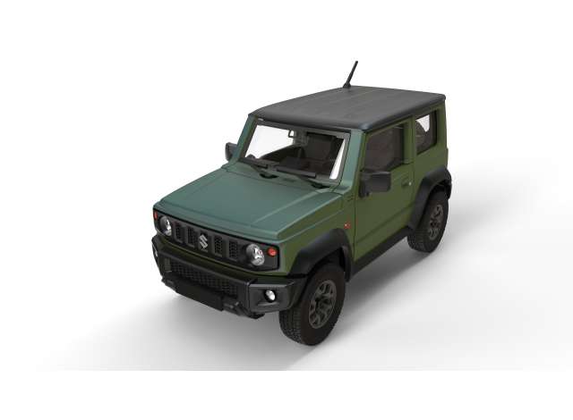 2018 Suzuki Jimny JB74 LHD, jungle green 1:64 BM Creations Model