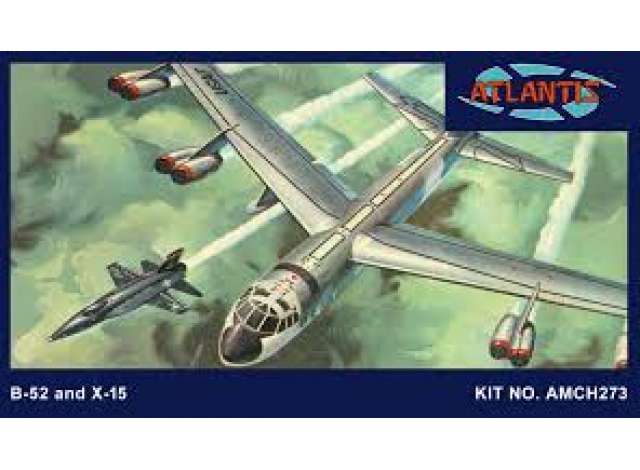 B-52 and X-15 with Swivel Stand, plastic modelkit 1:175 Atlantis Model
