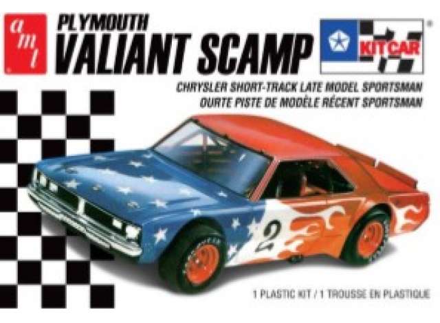 Plymouth Valiant Scamp Kit Car 2T, plastic modelkit 1:24 AMT Model