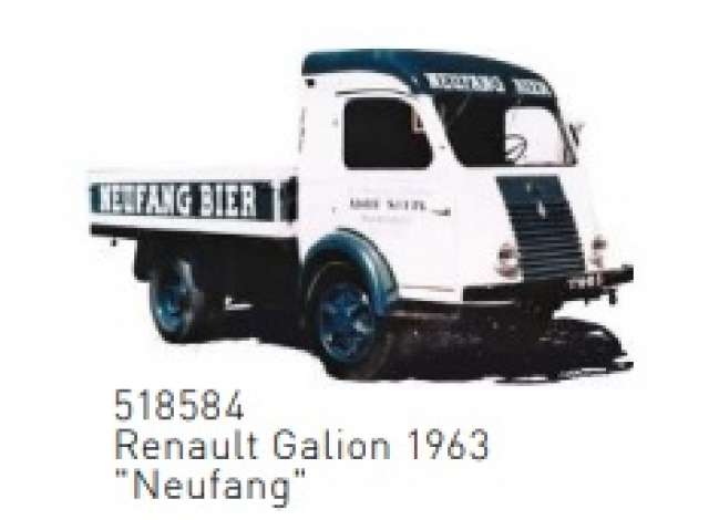 Available To Order – 1963 Renault Galion *Neufang*, white/blue/black 1:87 Norev Model (NOR518584)