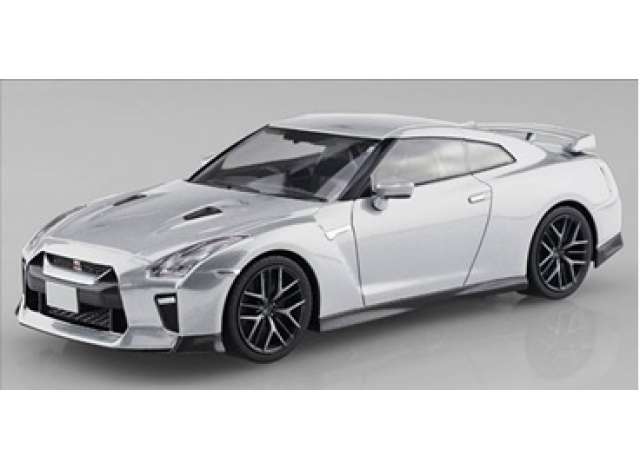 #07-D Nissan GT-R *snapkit*, ultimate metal silver 1:32 Aoshima Model
