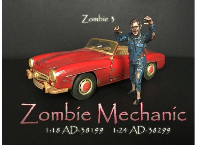 Zombie Mechanic #2 1:18 American Diorama Model