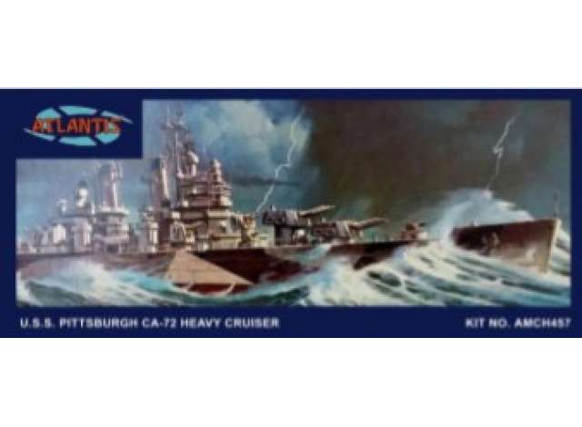 USS Pittsburgh CA-72 Heavy Cruiser, plastic modelkit 1:480 Atlantis Model
