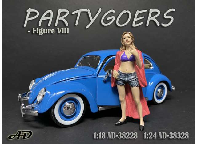 Partygoers figure #VIII 1:24 American Diorama Model