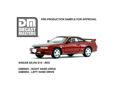 1994 Nissan Silvia S14 LHD, red 1:64 BM Creations Model