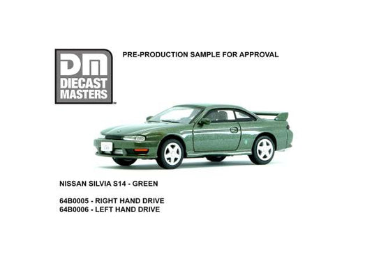1996 Nissan Silvia S14 RHD, green 1:64 BM Creations Model