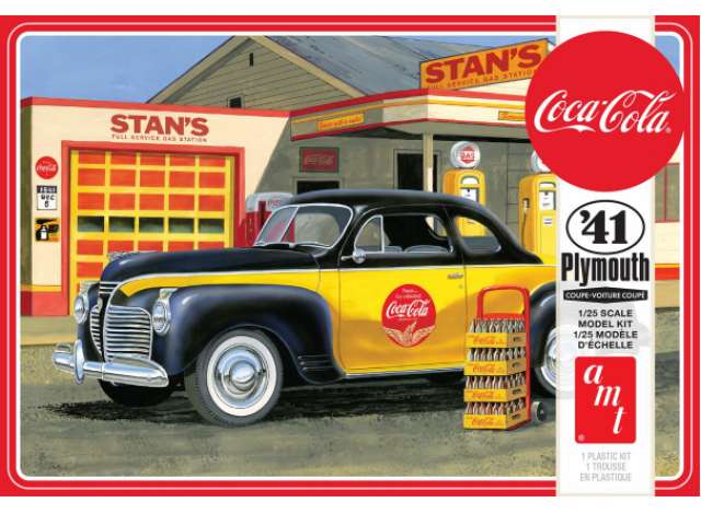 1941 Plymouth Coupe (Coca-Cola) 2T, plastic modelkit 1:25 AMT Model