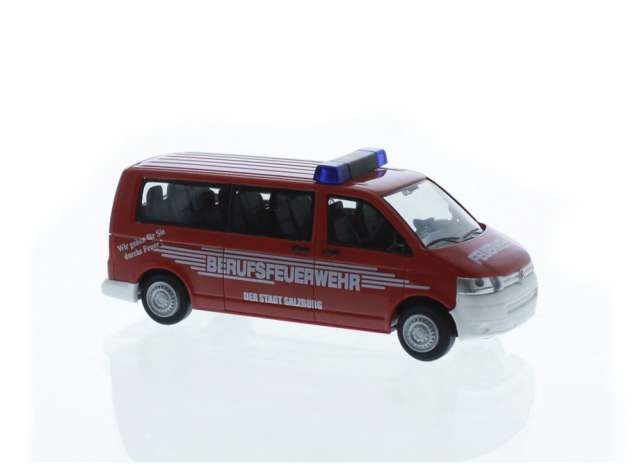 Available To Order – Volkswagen T5 *Berufsfeuerwehr Salzburg*, red/silver 1:87 Rietze Model (RZ51926)