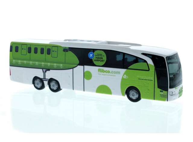 Available To Order – Mercedes Benz Travego M Bohr Omnibus Flibco, green/white/black 1:87 Rietze Model (RZ66360)