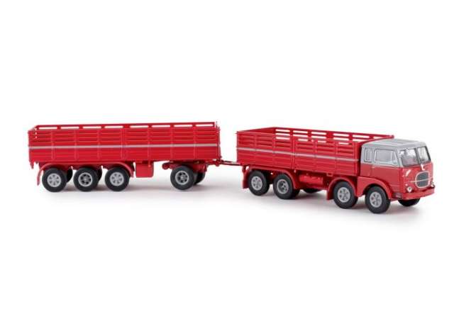 Fiat 690 Millepiedi, grey/red 1:87 Brekina Model