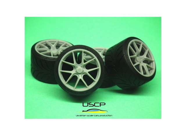 20 inch HRE P101 Center Lock with tires 1:24 USCP Model