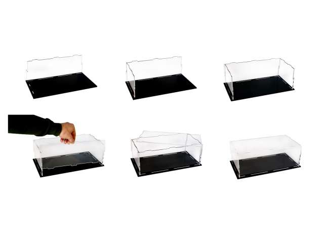 Demountable display case Bursa with Black Base - 170x80x70mm, clear/black 1:43 Atlantic Model