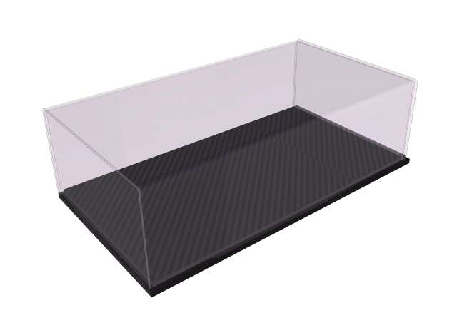 Display Case Stuttgart with Black Carbon Base - 170x80x53mm. 1:43 Atlantic Model
