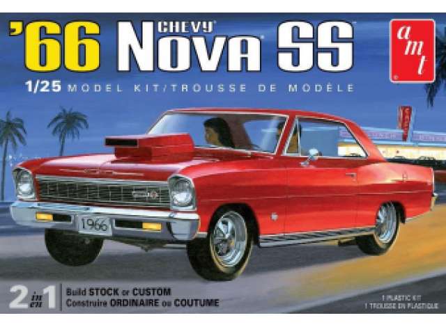 1966 Chevy Nova SS, plastic modelkit 1:25 AMT Model