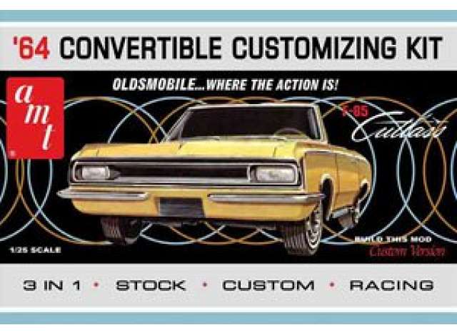 1964 Olds Cutlass F-85 Convertible, plastic modelkit 1:25 AMT Model