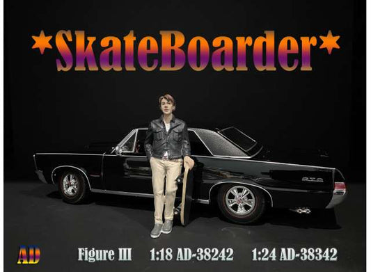Skateboarder Figure #3 1:18 American Diorama Model