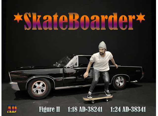 Skateboarder Figure #2 1:18 American Diorama Model