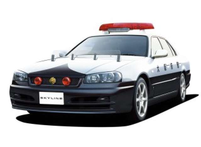 NISSAN ER34 SKYLINE Patrol Car 2001, plastic modelkit 1:24 Aoshima Model
