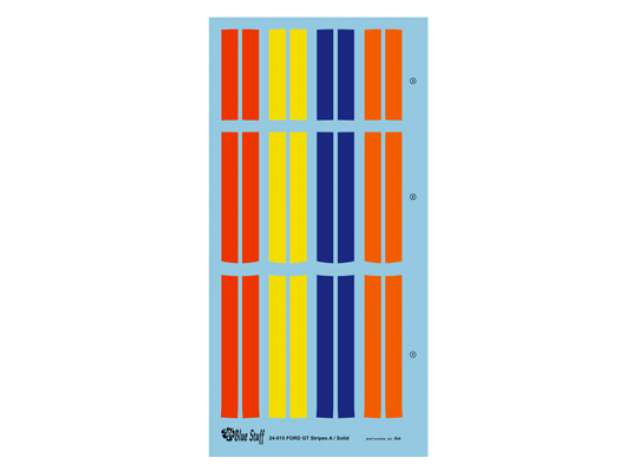 FORD GT Stripes set A Solid colors – Decals 1:24 Blue Stuff Model