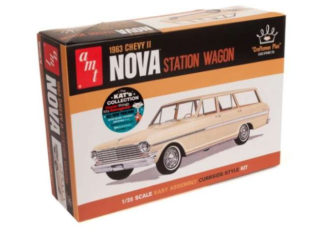 1963 Chevrolet II station wagon *Craftman series*, plastic modelkit 1:25 AMT Model