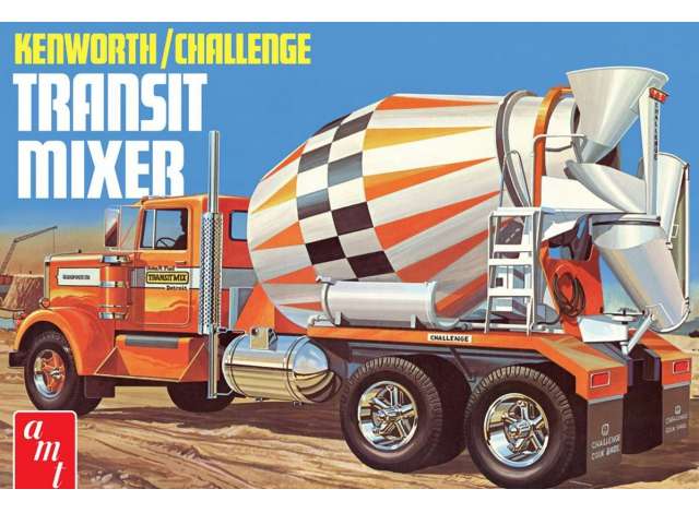 Kenworth/Challenge Transit Cement Mixer, plastic modelkit 1:25 AMT Model