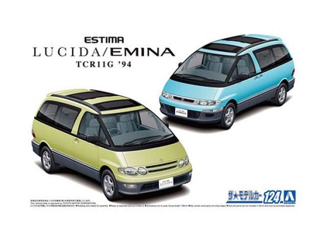 Toyota TCR11G ESTIMA LUCIDA/EMINA 1994, plastic modelkit 1:24 Aoshima Model