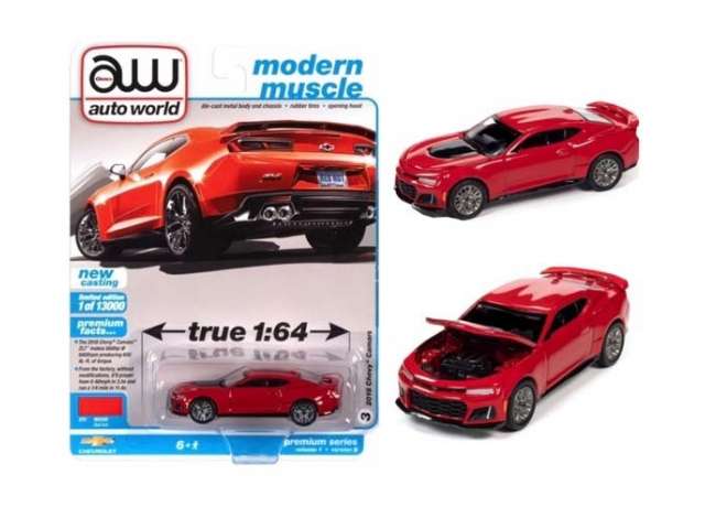 2018 Chevrolet Camaro ZL1, red hot 1:64 Auto World Model