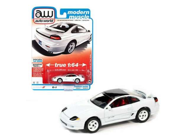 1992 Dodge Stealth R/T Twin Turbo, gloss white with black roof 1:64 Auto World Model