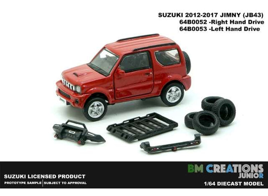 1998 Suzuki Jimny JB43 LHD, red 1:64 BM Creations Model