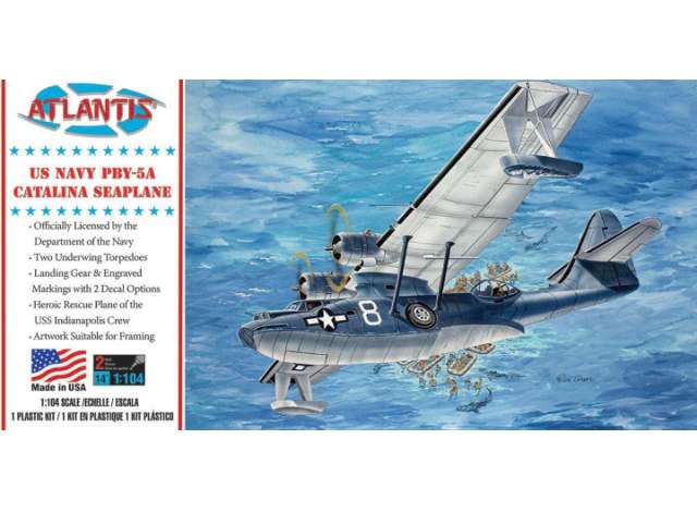 US Navy PBY-5A Catalina Seaplane, plastic modelkit 1:104 Atlantis Model