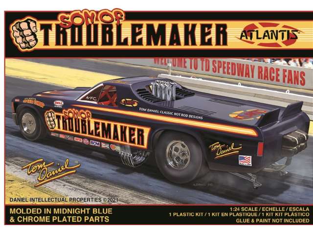 Son of Troublemaker Chevrolet El Camino Funny Car, Easy modelkit 1:24 Atlantis Model