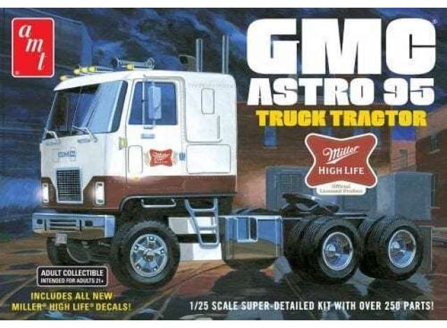 GMC Astro 95 Semi Tractor *Miller Beer*, plastic modelkit 1:25 AMT Model