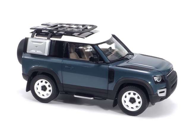 2020 Land Rover Defender 90 With Roof Pack, tasman blue 1:18 Almost Real Model