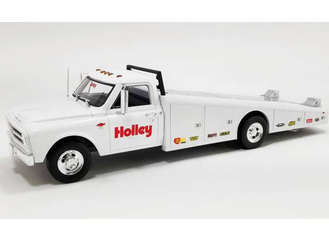 1967 Chevrolet C-30 Ramp Truck *Holley Speed Shop*, white 1:18 Acme Diecast Model